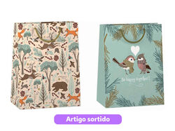 Imagem do produto saco presente auchan tamanho m modelos sortidos