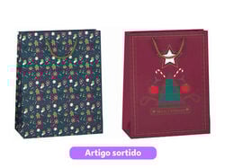 Imagem do produto saco presente auchan tamanho l modelos sortidos