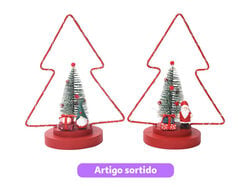 Imagem do produto árvore natal metal actuel c/fig e led 20cm