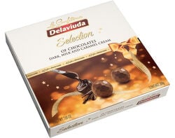 bombons delaviuda seleção leite chocolate preto caramelo 200g product image