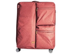 Imagem do produto mala de viagem grande flexivel airport vermelho 8 rodas 70cm
