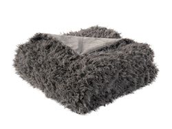 Imagem do produto manta pelo longo actuel cinza 100%poliester 130x170cm