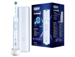Imagem do produto escova de dentes elétrica oral-b genius x branca + estojo de viagem