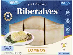 Imagem do produto lombos bacalhau riberalves 9m cura 800g