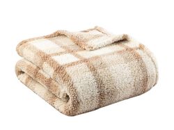 Imagem do produto manta borreguito actuel xadrez bege 130x170cm wh23