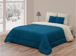Imagem do produto almofada cheia homespecial blue fusion microfibra sherpa 400g 50x50cm