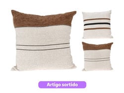 almofada riscas castanhas 45x45cm artigo sortido product image