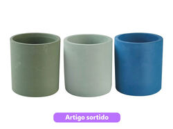 Imagem do produto vaso de cimento garden star 15x16cm cores sortidas