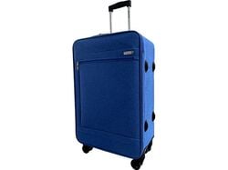 Imagem do produto mala de viagem grande flexivel airport azul 8 rodas 75cm