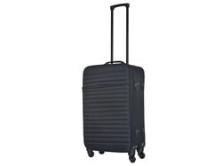 Imagem do produto mala de viagem média flexivel auchan essencial preto 4 rodas 60cm