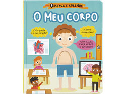 Imagem do produto livro observa e aprende o meu corpo puxa a aba para veres o interior!