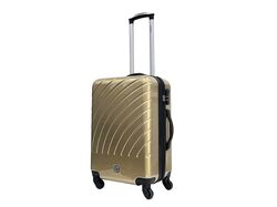 Imagem do produto mala de viagem média rígida airport dourado 4 rodas 60cm