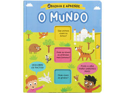 Imagem do produto livro observa e aprende o mundo puxa a aba para saberes mais!
