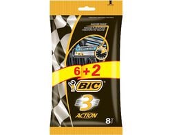 Imagem do produto máquina bic descartável 3 action 6+2un