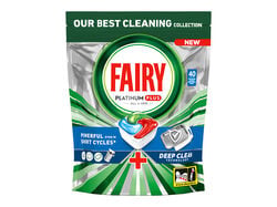 Imagem do produto detergente loiça máquina fairy platinum plus limpeza profunda 40pastilhas