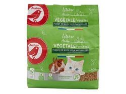 Imagem do produto areia para gato auchan vegetal fibras de madeira 100% naturais 10l