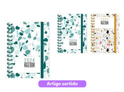 Imagem do produto agenda do art 2024 pebbles 17x12cm modelos sortidos
