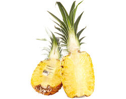 Imagem do produto abacaxi cortado em metades kg