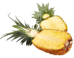 Imagem do produto abacaxi via aérea cortado em metades kg