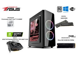 Imagem do produto desktop gaming insys powered by asus intel i5 16gb 512gb ssd gtx1660ti