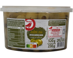 Imagem do produto azeitona verde auchan s/caroço taça 520(230)g