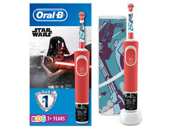 Imagem do produto escova de dentes elétrica oral-b star wars stages kids + estojo de viagem edição especial