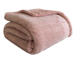 Imagem do produto manta coral/borreguito actuel rosa 130x170 cc