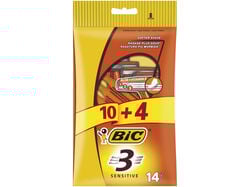 Imagem do produto máquina descartável bic 3 sensitive 10+4un