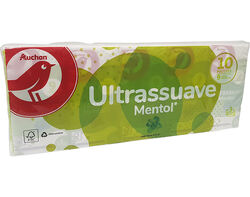 Imagem do produto lenços bolso auchan ultrassuave mentol 3 folhas 10 un