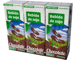 bebida auchan viver melhor equilíbrio soja chocolate 3x200ml product image