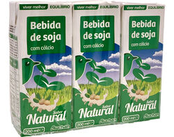 bebida auchan viver melhor equilíbrio soja natural com cálcio 3x200ml product image