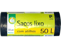 Imagem do produto saco polegar lixo com atilho 50l 30un