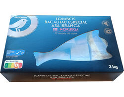 Imagem do produto lombos de bacalhau asa branca 12 meses cura auchan gourmet 2 kg