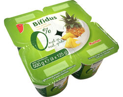 bífidus auchan pedaços magro ananás 4x125g product image
