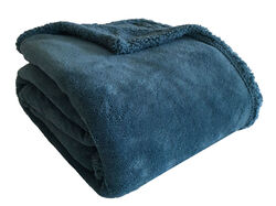 Imagem do produto manta coral/borreguito actuel azul 130x170cm mh