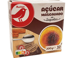 Imagem do produto açúcar auchan mascavado em saquetas 50un 200g