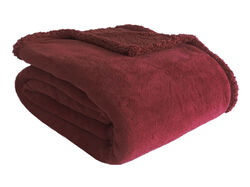 Imagem do produto manta coral/borreguito actuel bordeaux 130x170cm mh