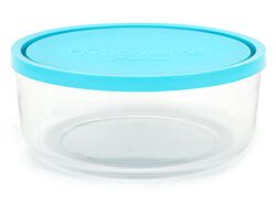 caixa hermética frigoverre redonda vidro com tampa azul 23cm product image