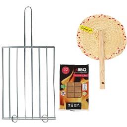 Imagem do produto Acendalhas + abanico + grelha para assar