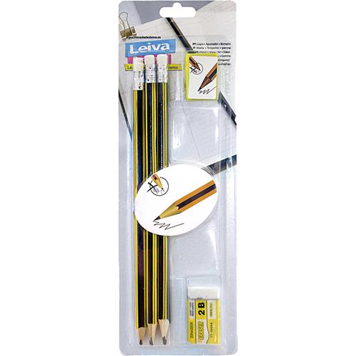 Imagem do produto 6 Lápis + Afia + Borracha