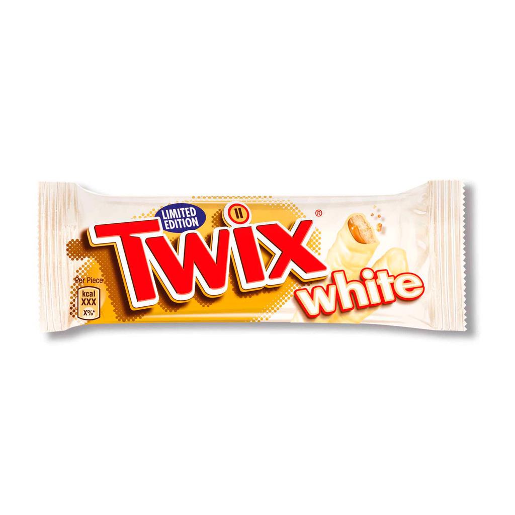 Twix barras de chocolate branco, biscoito e caramelo, product image