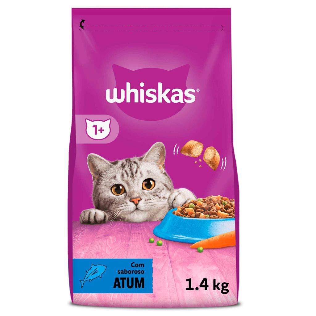 Imagem do produto Whiskas ração para gatos adultos sabor atum 1400g