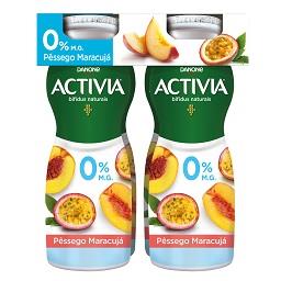 Imagem do produto Iogurte activia líquido 0% de pêssego/maracujá