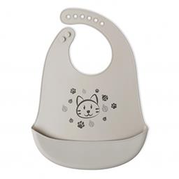 Imagem do produto Babete de silicone cinza