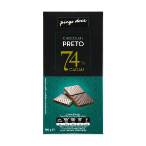 Tablete de Chocolate Preto 74% Cacau Pingo Doce product image