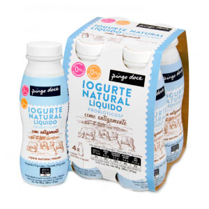 Imagem do produto Iogurte Líquido Natural Probiótico Pingo Doce - Pack 4