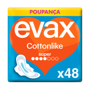 Imagem do produto Pensos Higiénicos Cotton Super com Abas Evax