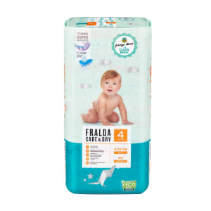 Imagem do produto Fraldas Care & Dry Tamanho 4 (9-15 Kg) Pingo Doce - 50 un