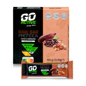Imagem do produto Barra Proteica Cacau e Amendoim Raw Bar Go Active Pingo Doce