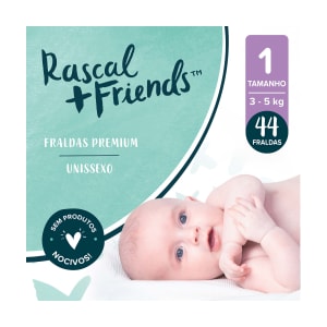 Imagem do produto Fraldas Tamanho 1 (3-5 Kg) Rascal & Friends - 44 un